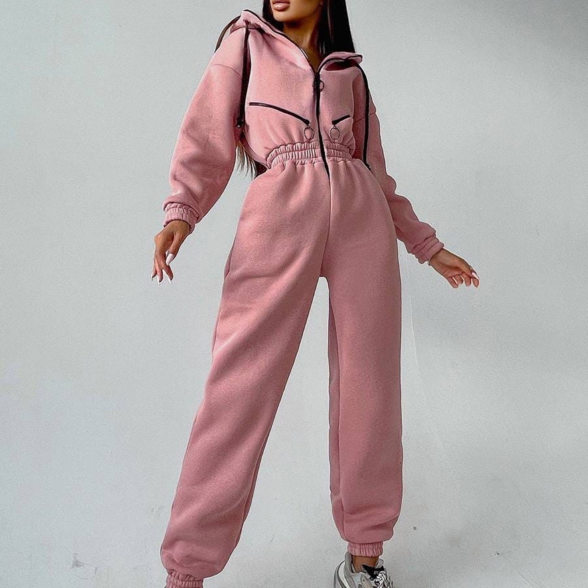 Sports Casual Women's Hooded Jumpsuit - Image 10