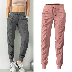 Fabric Drawstring Running Sport Joggers