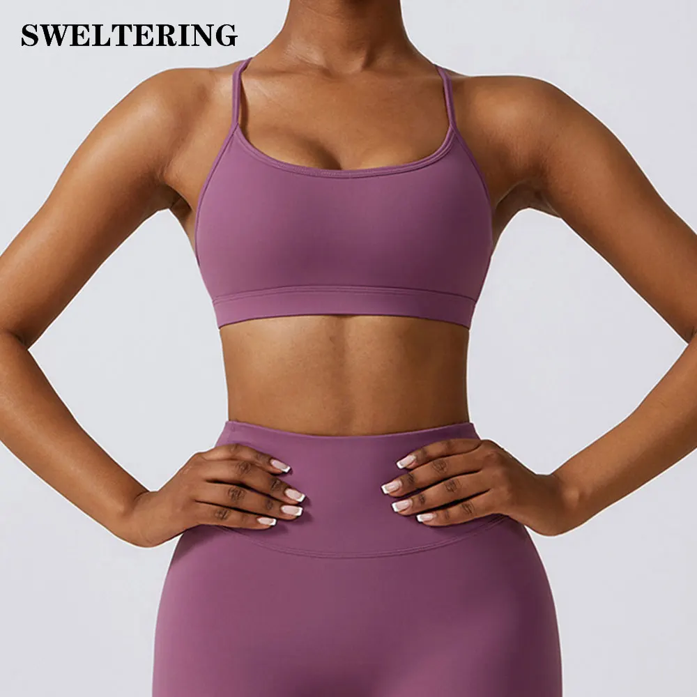 Women High Support Sports Top Push Up Yoga Bra