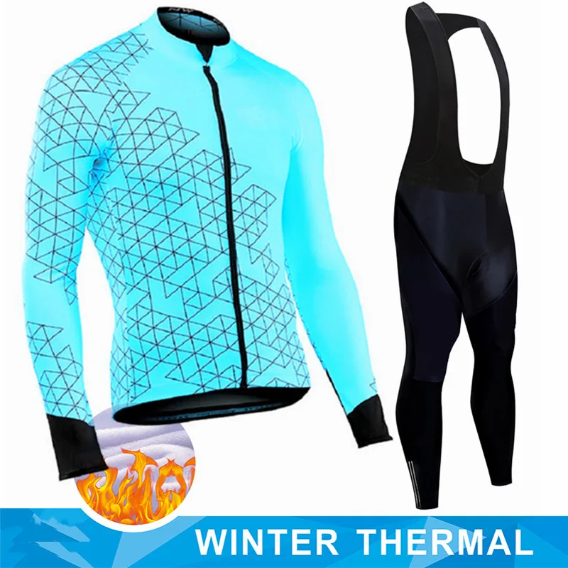 Winter Thermal Fleece Cycling Jersey for Men - Image 2