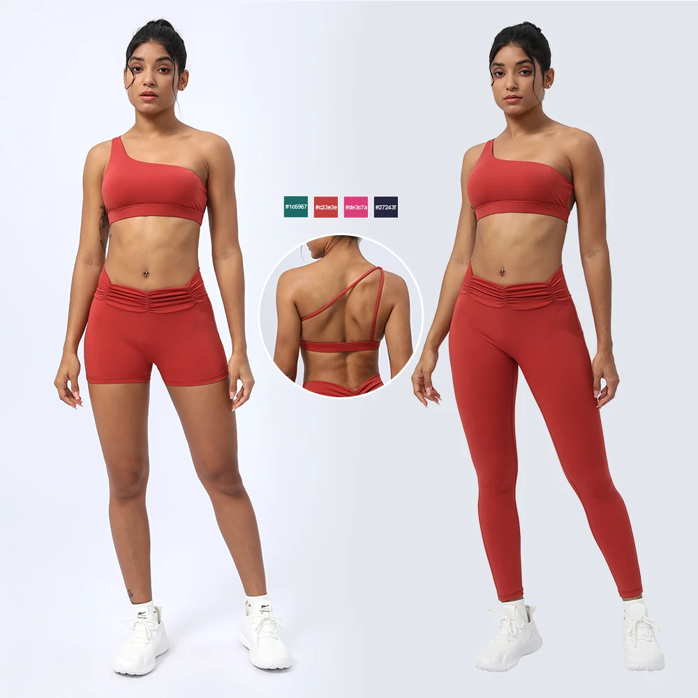 Women One Shoulder Yoga Bra - Image 6