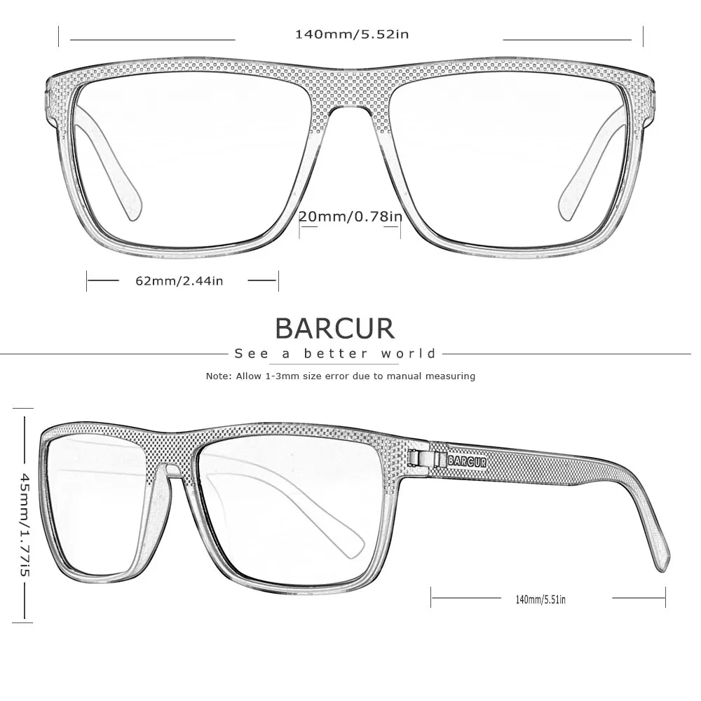 BARCUR Design Men Polarized Light Weight Sports Sun Glasses - Image 4