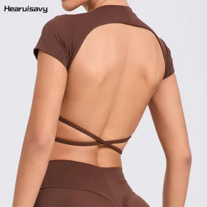 Hearuisavy Backless Sports Shirts