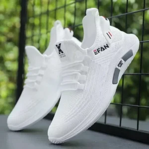 Spring White Breathable Non-slip Walking Sneakers