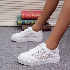 Women fashion Summer Casual White Shoes