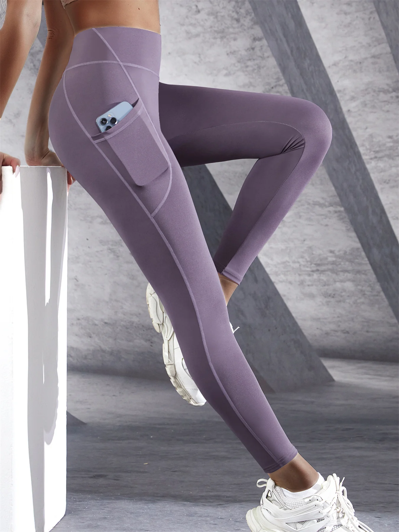 Women High Waist Elastic Workout Yoga Leggings - Image 3
